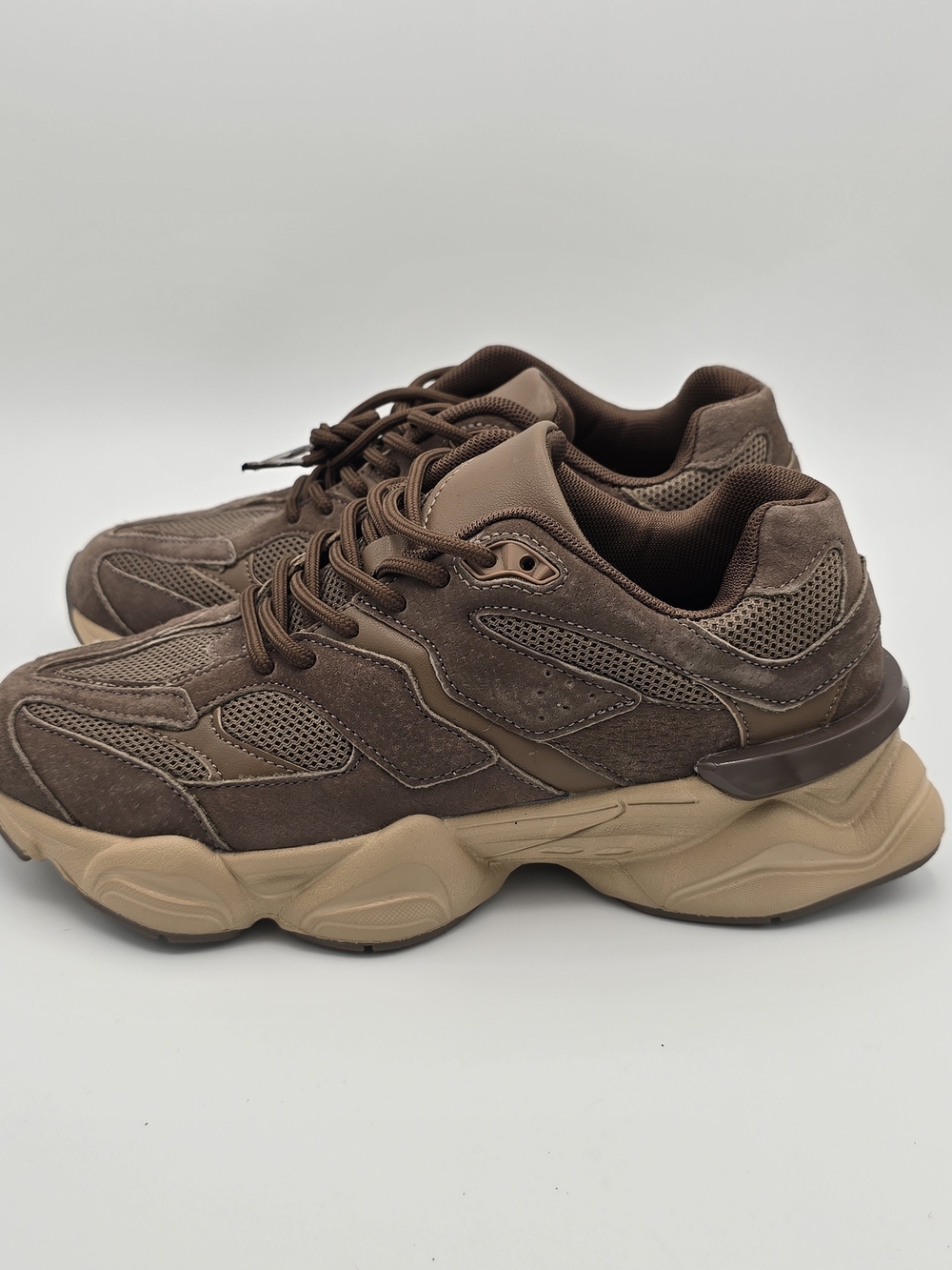 Women's Chunky Athletic Sneakers in Brown Sz 8 Trendy Comfortable Walking Gym